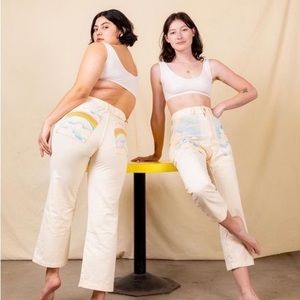 BIG BUD PRESS RAINBOW CLOUD AIRBRUSH WORK PANTS